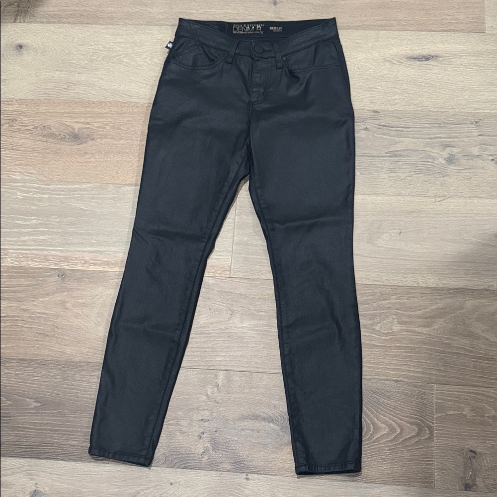Black coated skinny jeans